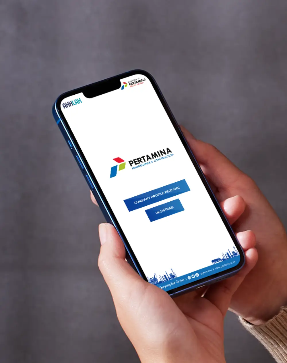 Mockup of PertaMC Registration 2024 website design