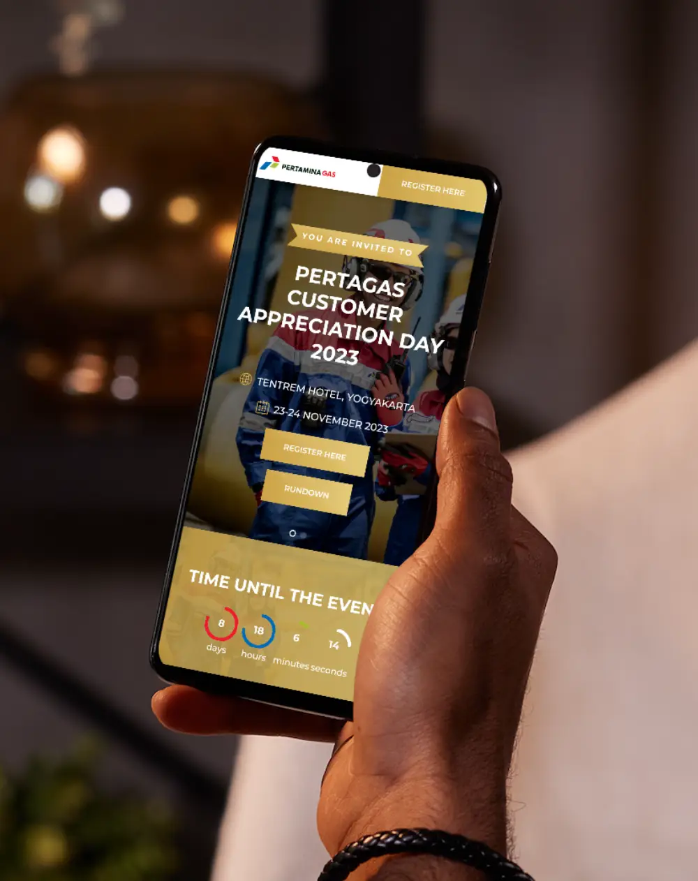 Mockup of Pertagas Customer Day 2023 website design